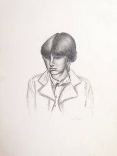 Zeichnungen mit dem Titel "Adolescence" von Jean-Luc Lacroix (JL LACROIX), Original-Kunstwerk, Conté-Buntstifte