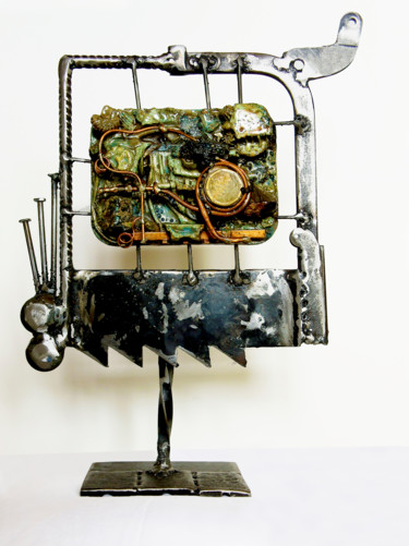 Skulptur mit dem Titel ""Bidule 3, "Loulou"…" von Jean-Luc Lacroix (JL LACROIX), Original-Kunstwerk, Metalle