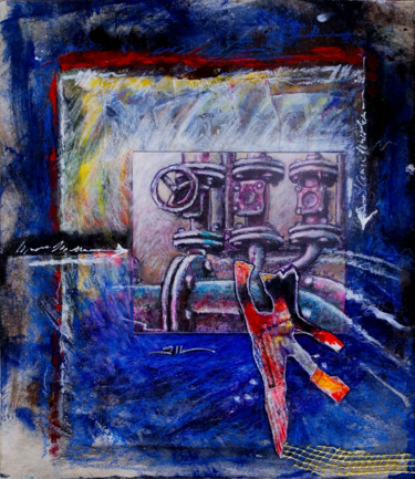 Pintura titulada "Drip, peinture acry…" por Jean-Luc Lacroix (JL LACROIX), Obra de arte original, Acrílico Montado en Otro p…