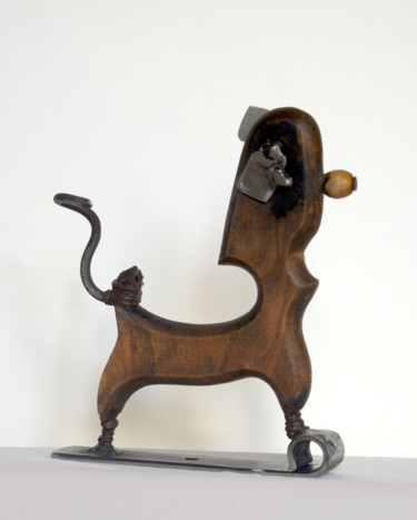 Skulptur mit dem Titel "IENCH 1" von Jean-Luc Lacroix (JL LACROIX), Original-Kunstwerk, Holz