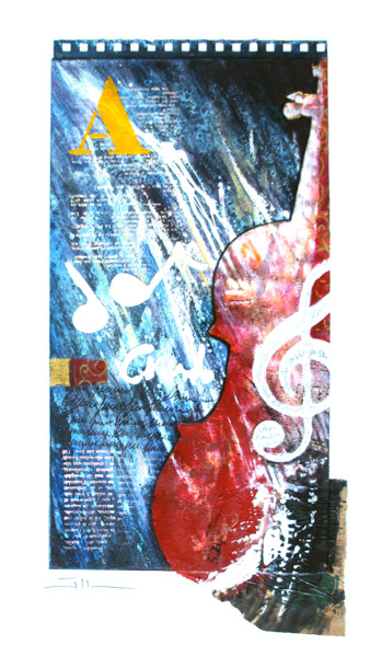 Pintura titulada "CINÉVIOLO" por Jean-Luc Lacroix (JL LACROIX), Obra de arte original, Acrílico Montado en Otro panel rígido