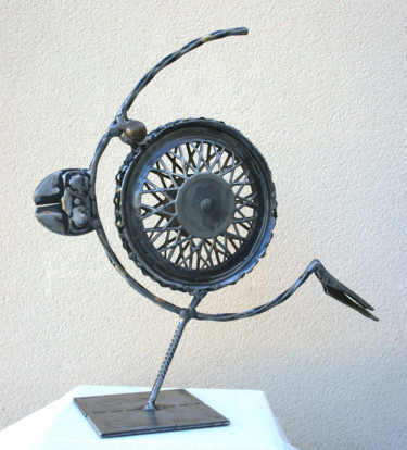 Skulptur mit dem Titel "MARCEL" von Jean-Luc Lacroix (JL LACROIX), Original-Kunstwerk, Metalle