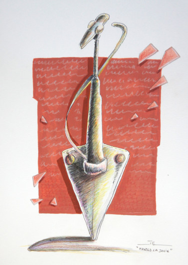 Dibujo titulada "mantes la jolie" por Jean-Luc Lacroix (JL LACROIX), Obra de arte original, Otro