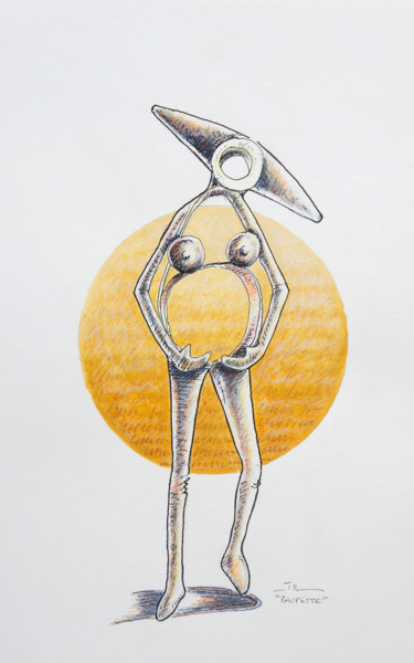 Dessin intitulée "PAUPETTE" par Jean-Luc Lacroix (JL LACROIX), Œuvre d'art originale, Crayon