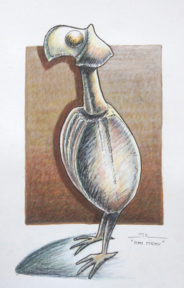 Desenho intitulada "MAM' MICHU" por Jean-Luc Lacroix (JL LACROIX), Obras de arte originais, Lápis