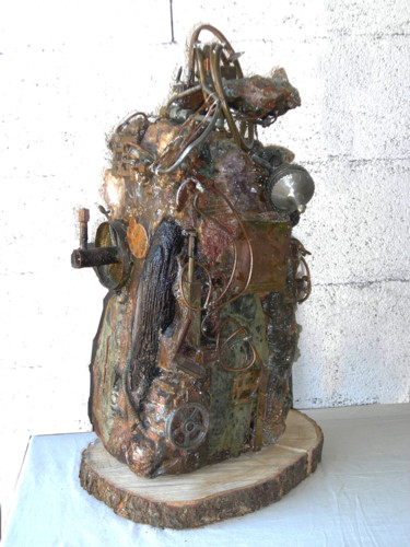 Skulptur mit dem Titel "MONOLITHE II" von Jean-Luc Lacroix (JL LACROIX), Original-Kunstwerk, Harz