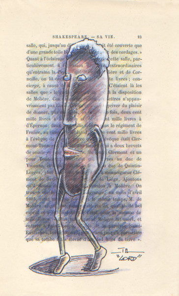 Zeichnungen mit dem Titel "LORD (étude)" von Jean-Luc Lacroix (JL LACROIX), Original-Kunstwerk, Tinte