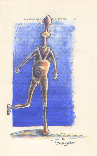 Dibujo titulada "Jobi-joba" por Jean-Luc Lacroix (JL LACROIX), Obra de arte original, Tinta