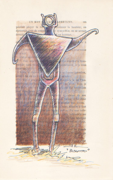 Drawing titled "Biscotto étude" by Jean-Luc Lacroix (JL LACROIX), Original Artwork, Ink