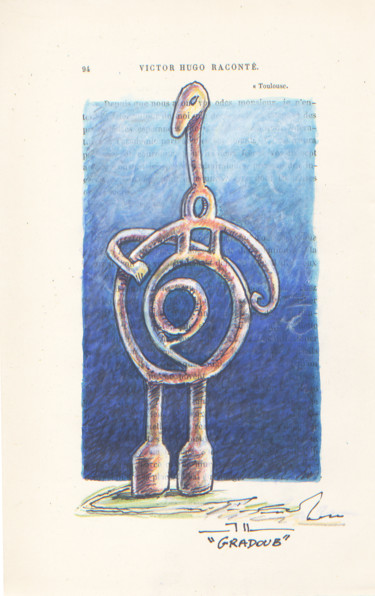 Desenho intitulada "Gradoub, étude" por Jean-Luc Lacroix (JL LACROIX), Obras de arte originais, Tinta