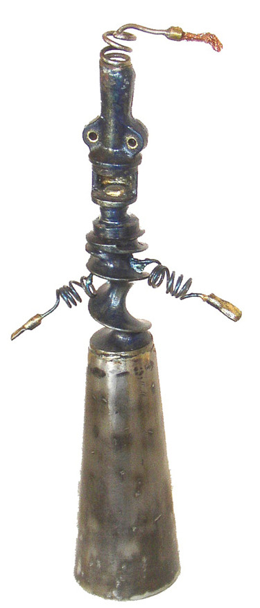 Sculpture titled "Le D. tourneur" by Jean-Luc Lacroix (JL LACROIX), Original Artwork, Metals