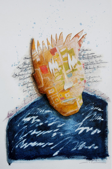 Malerei mit dem Titel "Communication impro…" von Jean-Luc Lacroix (JL LACROIX), Original-Kunstwerk, Acryl