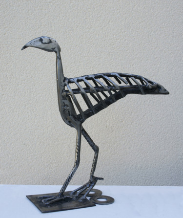 Skulptur mit dem Titel "Le Promeneur sculpt…" von Jean-Luc Lacroix (JL LACROIX), Original-Kunstwerk, Metalle