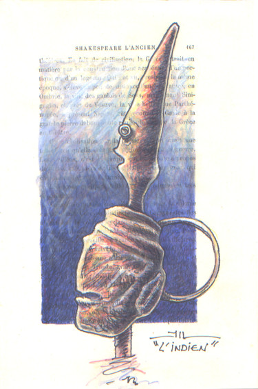 Desenho intitulada "lindien.jpg" por Jean-Luc Lacroix (JL LACROIX), Obras de arte originais, Tinta