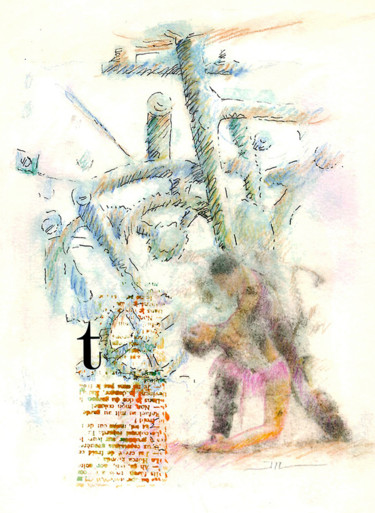 Painting titled "Tango painting" by Jean-Luc Lacroix (JL LACROIX), Original Artwork