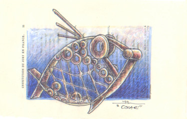 Zeichnungen mit dem Titel "OSCAR" von Jean-Luc Lacroix (JL LACROIX), Original-Kunstwerk, Tinte