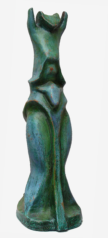 Skulptur mit dem Titel "Chat TOTEM" von Jean-Luc Lacroix (JL LACROIX), Original-Kunstwerk, Terra cotta