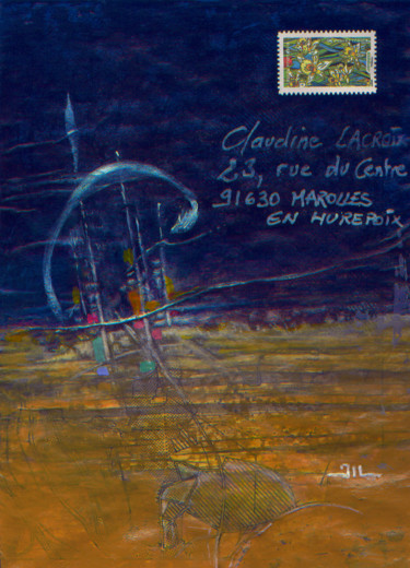 Peinture intitulée "ARTAIL (mail-art)" par Jean-Luc Lacroix (JL LACROIX), Œuvre d'art originale, Papier