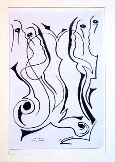 Drawing titled "dessin: étude pour…" by Jean-Luc Lafond, Original Artwork