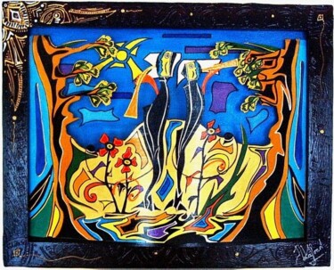 Peinture intitulée "jazz campagne" par Jean-Luc Lafond, Œuvre d'art originale, Acrylique