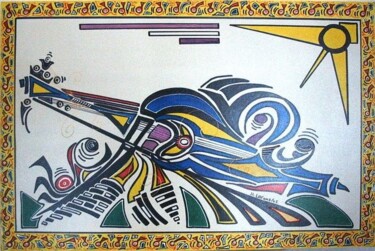 绘画 标题为“musique 1” 由Jean-Luc Lafond, 原创艺术品, 油