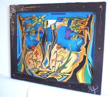 Peinture intitulée "jazz campagne" par Jean-Luc Lafond, Œuvre d'art originale, Huile
