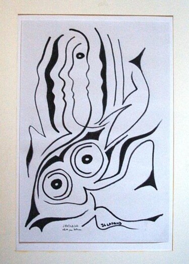 Drawing titled "sans titre" by Jean-Luc Lafond, Original Artwork