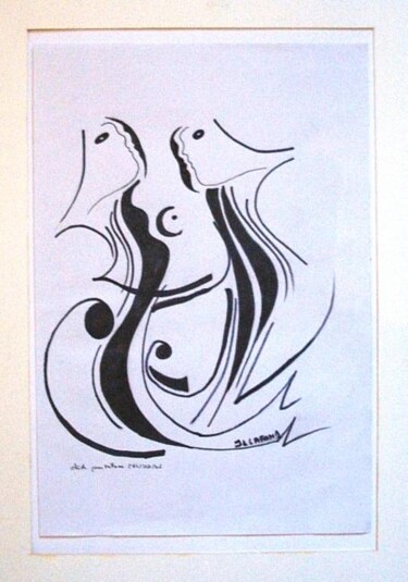 Dessin intitulée "sans titre" par Jean-Luc Lafond, Œuvre d'art originale
