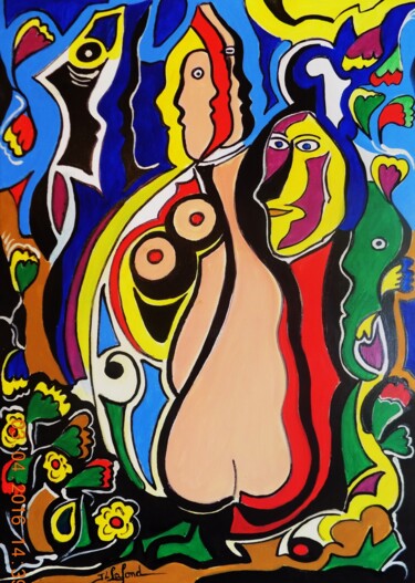 Peinture intitulée "sans titre" par Jean-Luc Lafond, Œuvre d'art originale, Acrylique