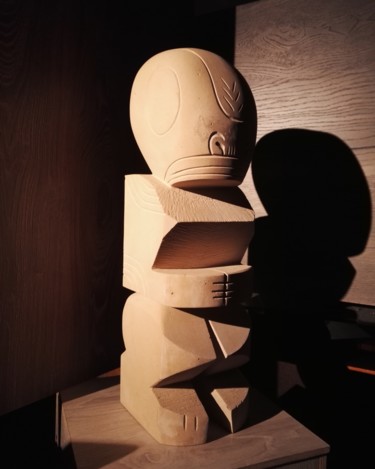 Escultura titulada "Tiki Polynésien" por Jean Luc Latour, Obra de arte original, Piedra