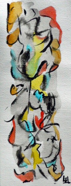 Peinture intitulée "Totem N° 1" par Jean Luc Logie, Œuvre d'art originale