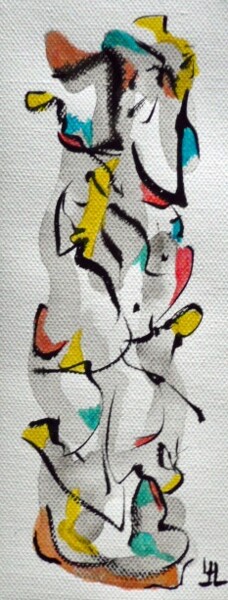 Peinture intitulée "Totem N° 6" par Jean Luc Logie, Œuvre d'art originale