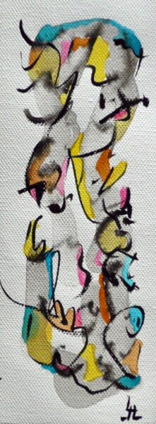 Peinture intitulée "Totem N° 7" par Jean Luc Logie, Œuvre d'art originale