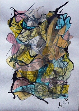 Peinture intitulée "Réminiscence N° 5" par Jean Luc Logie, Œuvre d'art originale