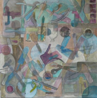 Peinture intitulée "Obsolescence N° 2" par Jean Luc Logie, Œuvre d'art originale