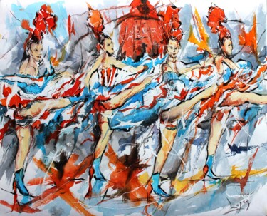 Painting titled "418 French Cancan P…" by Jean-Luc Lopez, Original Artwork, Ink
