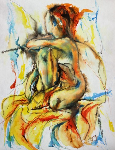 Peinture intitulée "500 Envie d'Ailleurs" par Jean-Luc Lopez, Œuvre d'art originale, Encre