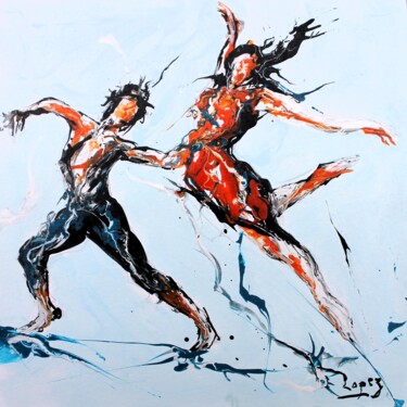 Painting titled "1547 Danse moderne" by Jean-Luc Lopez, Original Artwork, Acrylic