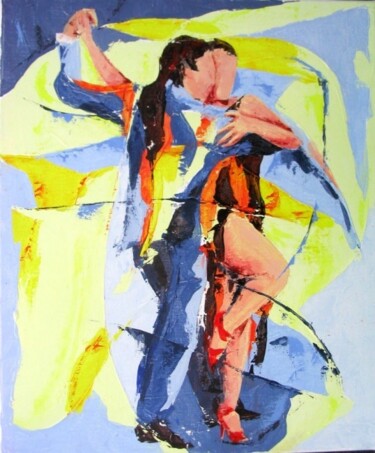 Peinture intitulée "Tango" par Jean-Luc Lopez, Œuvre d'art originale, Huile
