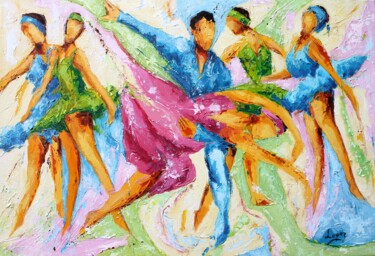 Pintura titulada "627 Danse classique…" por Jean-Luc Lopez, Obra de arte original, Acrílico Montado en Bastidor de camilla d…
