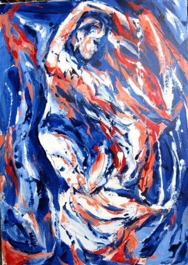 Painting titled "Flamenco" by Jean-Luc Lopez, Original Artwork, Oil