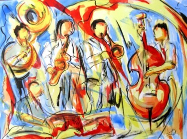 Pintura titulada "Quintet" por Jean-Luc Lopez, Obra de arte original, Acuarela