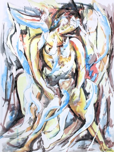 Malerei mit dem Titel "159 Danse classique" von Jean-Luc Lopez, Original-Kunstwerk, Aquarell