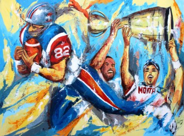 Painting titled "1013 Alouettes de M…" by Jean-Luc Lopez, Original Artwork, Acrylic Mounted on Wood Stretcher frame