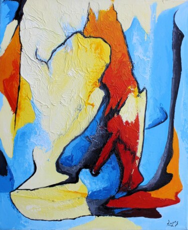 Pittura intitolato "970 - Abstrait" da Jean-Luc Lopez, Opera d'arte originale, Acrilico Montato su Telaio per barella in leg…