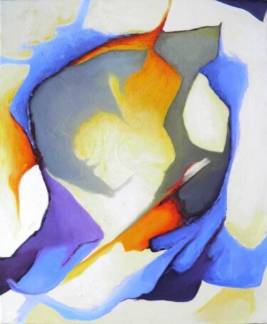 Peinture intitulée "Coeur de roche" par Jean-Luc Lopez, Œuvre d'art originale, Huile