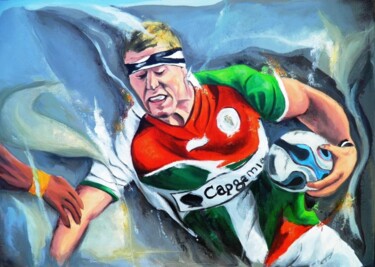 Картина под названием "Maillot de rugby po…" - Jean-Luc Lopez, Подлинное произведение искусства