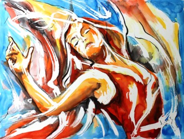 Pintura titulada "271 Vivre le flamen…" por Jean-Luc Lopez, Obra de arte original, Tinta