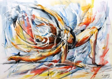 Painting titled "309 Danse moderne" by Jean-Luc Lopez, Original Artwork, Ink