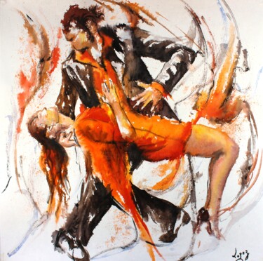 Malarstwo zatytułowany „315 Tango de mouvem…” autorstwa Jean-Luc Lopez, Oryginalna praca, Atrament